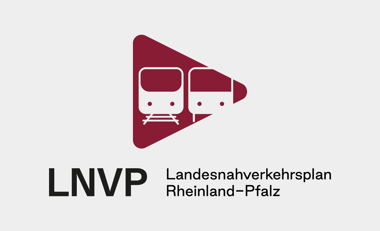 rot-weißes Logo des Landesnahverkehrsplan Rheinland-Pfalz